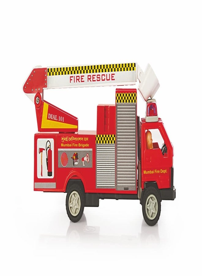 Shinsei Fire Brigade Maintenance Free Pullback Spring Action Race Toy Gift for Boys 3+ Years. Strong ABS Plastic, NO Sharp Edges, BIS Certified. Pack of 1, Color Red - Image 2